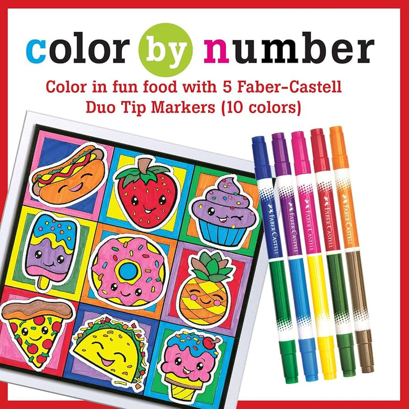 FABER CASTLE-KIT DE COLOREAR POR  NUMERO-FOODIE FRIEND