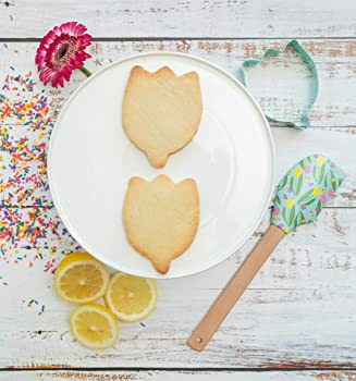 SET DE CORTADORES DE GALLETAS DE TULIPANES CON ESPATULA