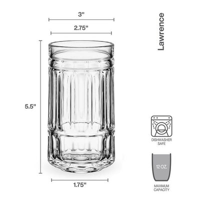 SET DE 4 VASOS LAWRENCE DE 12OZ