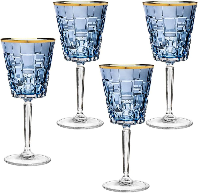 SET DE 4 COPAS MILANAS GOBLET-AZUL