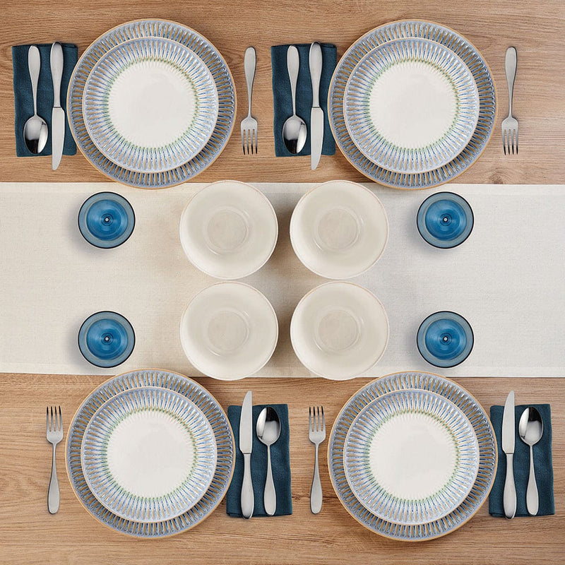 SET DE VAJILLA HENSLEY DE 12PC - AZUL