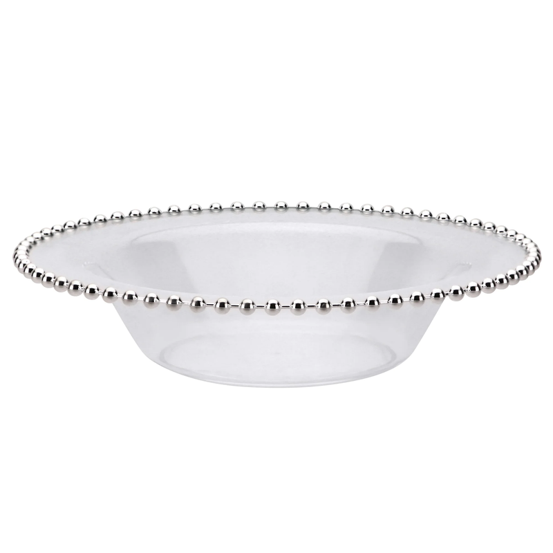 SET DE 10 BOWL 14OZ -TRANSPARENTE/PLATA