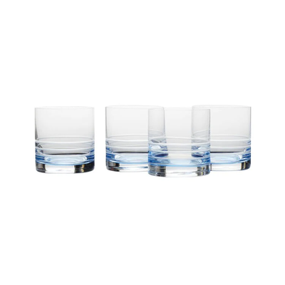 SET DE 4 VASOS DE WHISKY DE 15.5OZ - AZUL