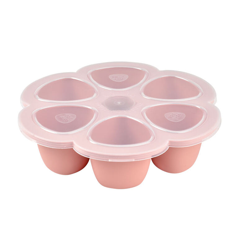 RECIPIENTE MULTIPORCIONES P/COMIDA D/BEBE 90ML-ROSA