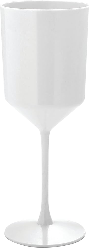 4PK COPA DE VINO BLANCO DE PLASTICO  - 11OZ