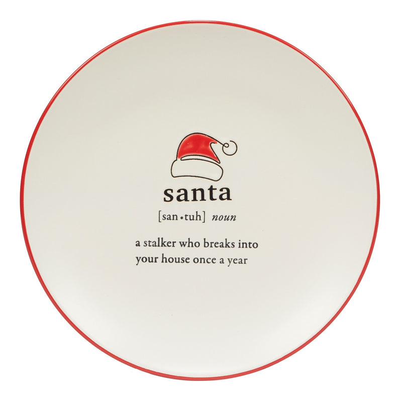 PLATO P/POSTRE D/NAVIDAD C/REFRANES 8.25" - ROJO