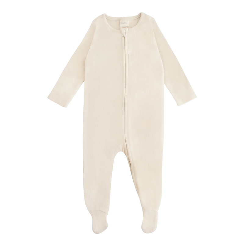 MUSHIE PIJAMA CON CREMALLERA 0-3 M-IVORY