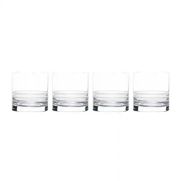 SET DE 4 VASOS DOBLES ANTIGUOS DE 15.5OZ - GRIS