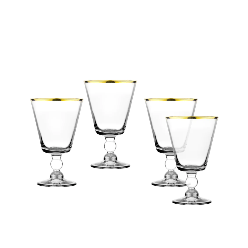 SET DE 4 COPAS VITOLO CLARO/ORO