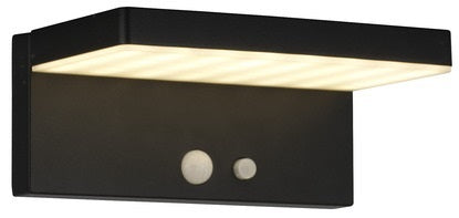 lampara solar para pared, cuerpo de aluminio, led SMD 3000k Max 5.8W, con baterÃ­a 1x2200 MAH 3.7