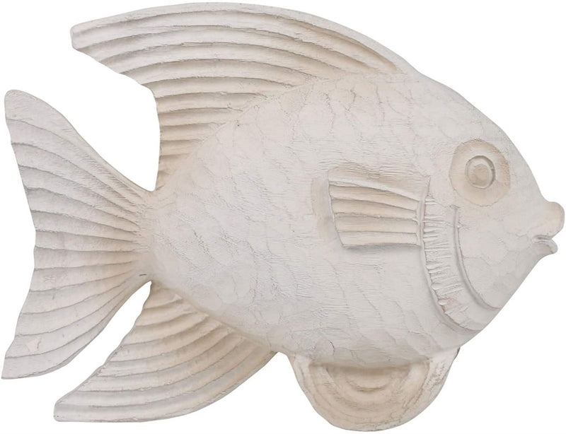 ESCULTURA DE PEZ 10"-BLANCO