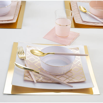 SET DE PLATOS DECORATIVO 10.5''-ROSA