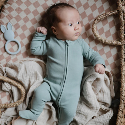 MUSHIE PIJAMA CON CREMALLERA 6-9 M-ROMAN GREEN
