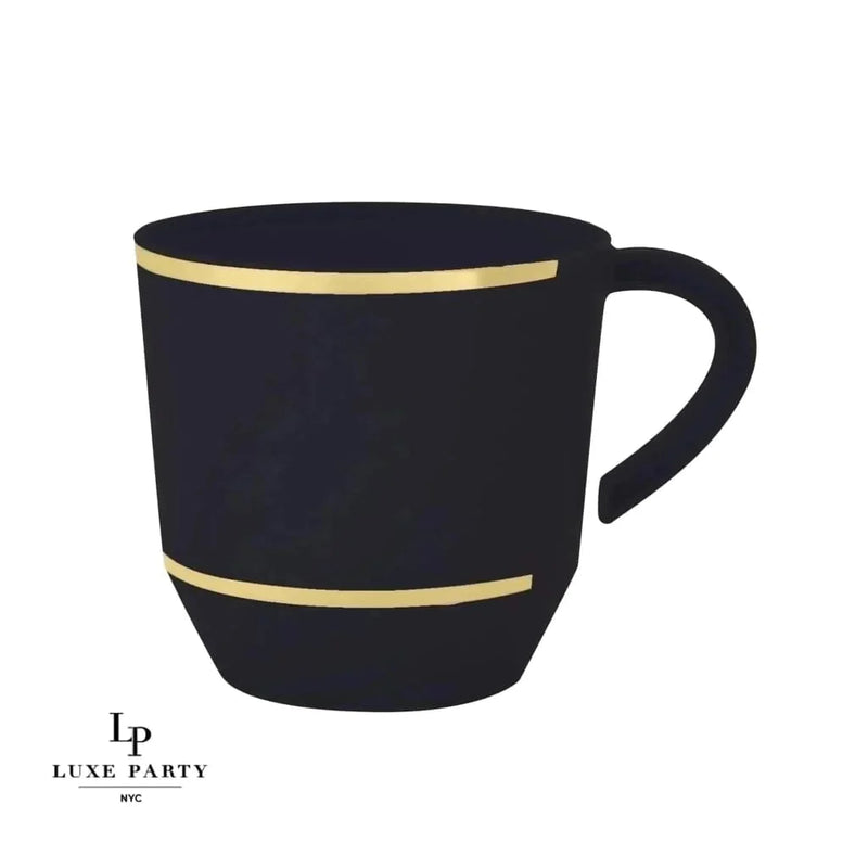 SET DE TAZAS DE TE 12.5OZ - NEGRO/DORADO