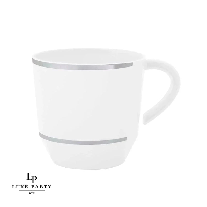 SET DE TAZAS DE TE 12.5OZ - BLANCO/PLATA