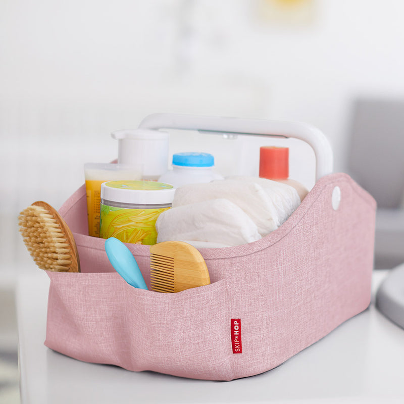 Skip Hop Organizador de pañales con sensor táctil, rosa jaspeado