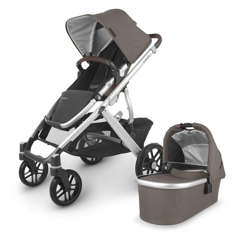 UPPABABY COCHE VISTA V2 THEO(DARK TAUPE/SILVER/SADDLE HANDBAR)