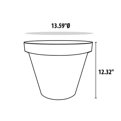 MACETA REDONDA D13.5"