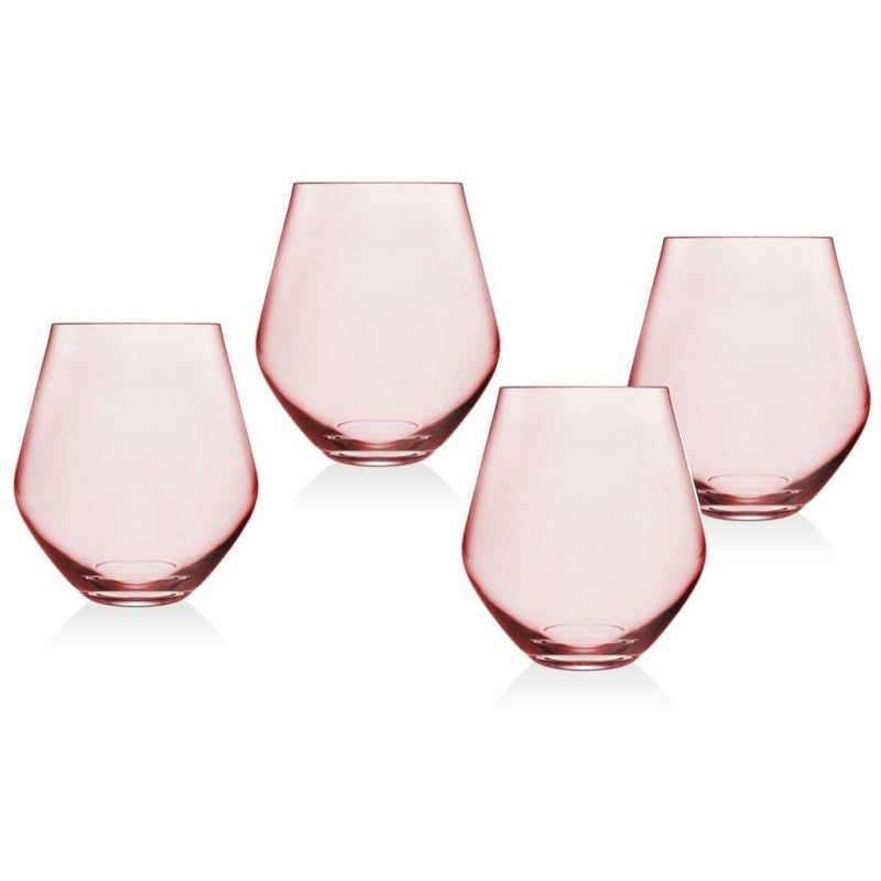 SET DE 4 VASOS 18 OZ (ROSADO)