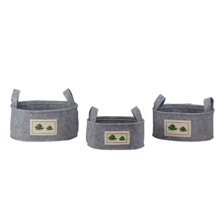 SET DE 3 CESTAS ORGANIZADORAS CON MANIJA