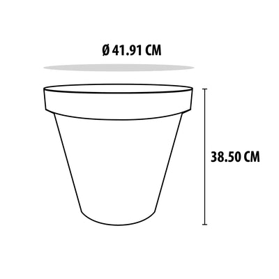 MACETA REDONDA D16.5"