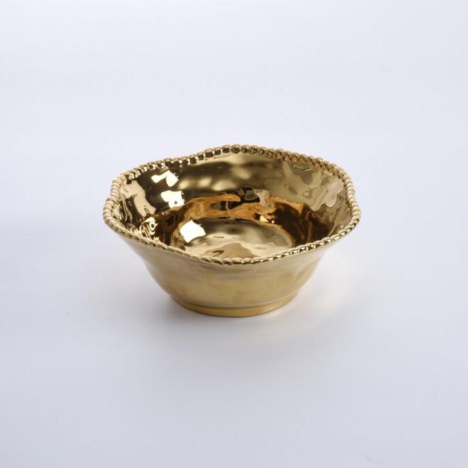 BOWL PARA ENSALADA 8.75 × 8.25 × 3.25 - DORADO