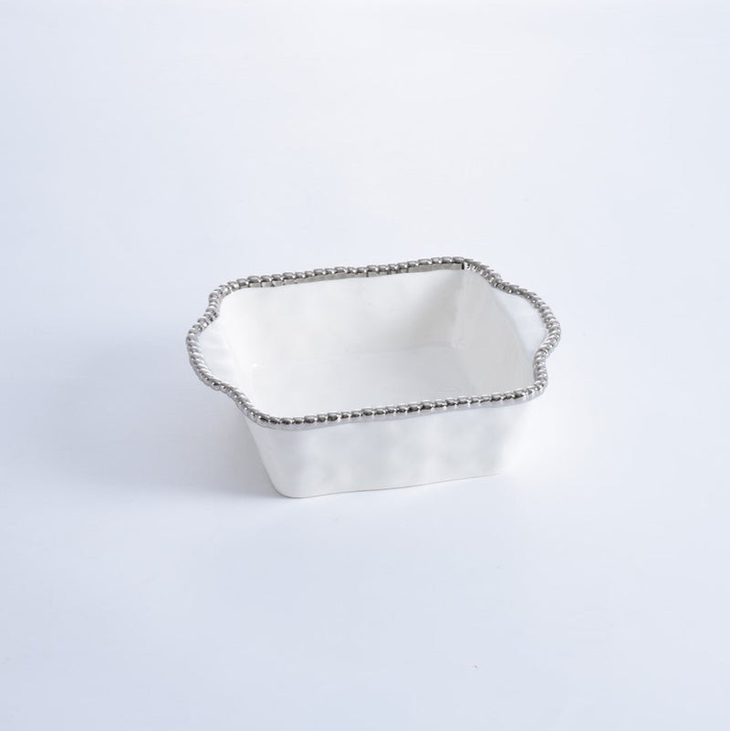 PLATO CUADRADO PARA HORNEAR-BLANCO/PLATA