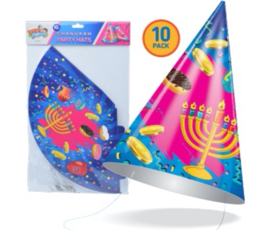 SOMBREROS DE FIESTA CHANUKAH -ROSA