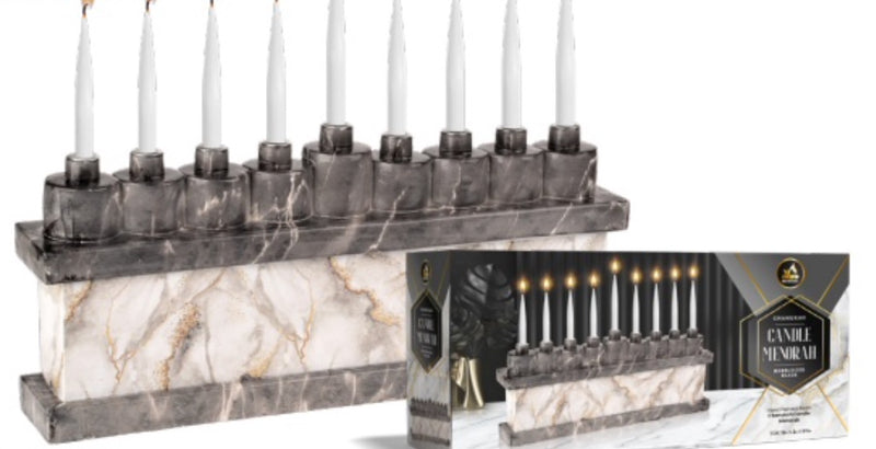 MENORAH DE MARMOL-NEGRO