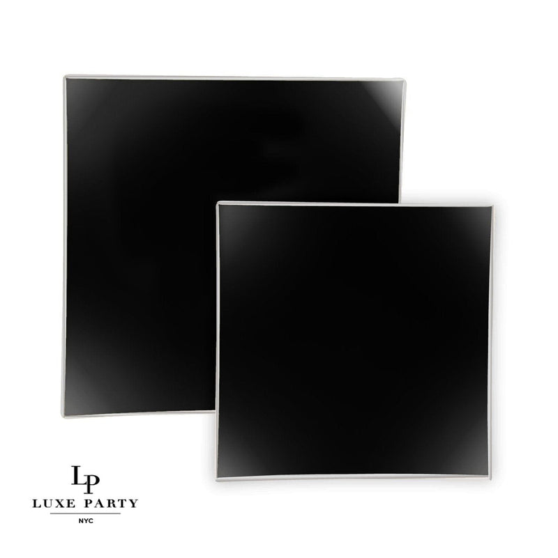 SET DE PLATOS CUADRADOS PEQUEÑO - NEGRO