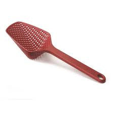 SCOOP LARGE COLANDER RED