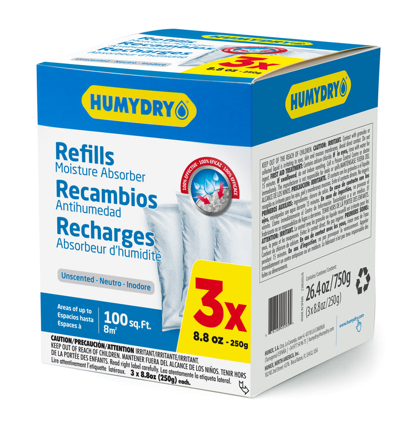 HUMYDRY 3 PK Refill Unscented (3x250g)