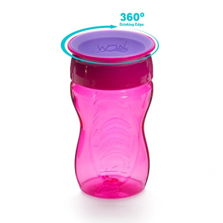 Vaso antiderrame para niño, rosado