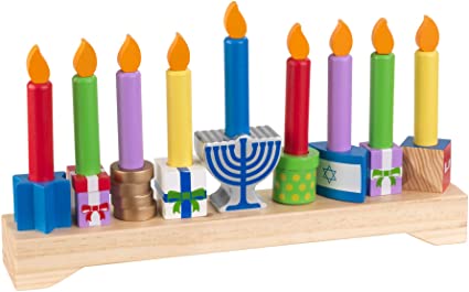 MENORAH DE MADERA PARA NIÑOS