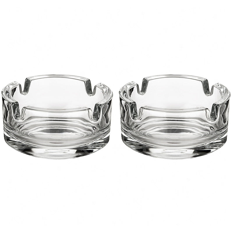 CENICERO DE VIDRIO TRANSPARENTE 2PCS 2-3/4OZ