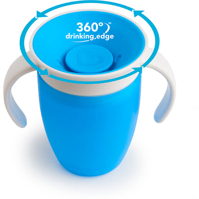 VASO MIRACLE 360-7OZ CON ASAS Y TAPA-AZUL