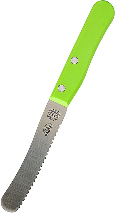 CUCHILLO DE PUNTA/ BORDE DENTADO DE 4.5¨ (VERDE)