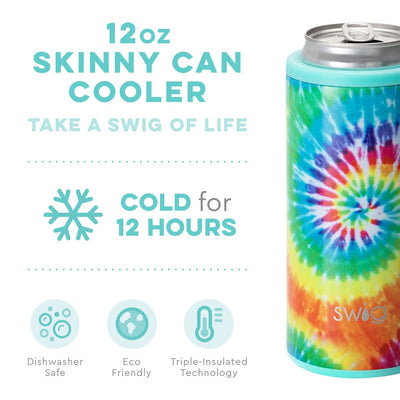 Taza delgada Cooler 12oz- Espiral de paz