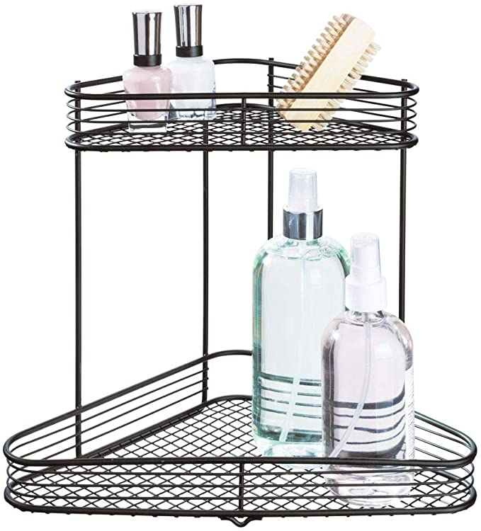 ORGANIZADOR RECTANGULAR PARA BAÑO - NEGRO MATE