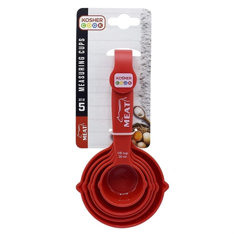 TAZAS DE MEDIR SET DE 5 PIEZAS (ROJO)