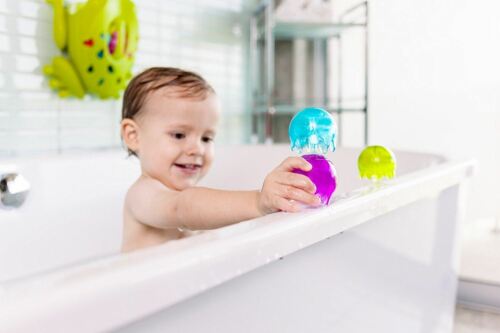 JUGUETES DE BAÑO PARA BEBÉ, MEDUSAS MULTICOLOR