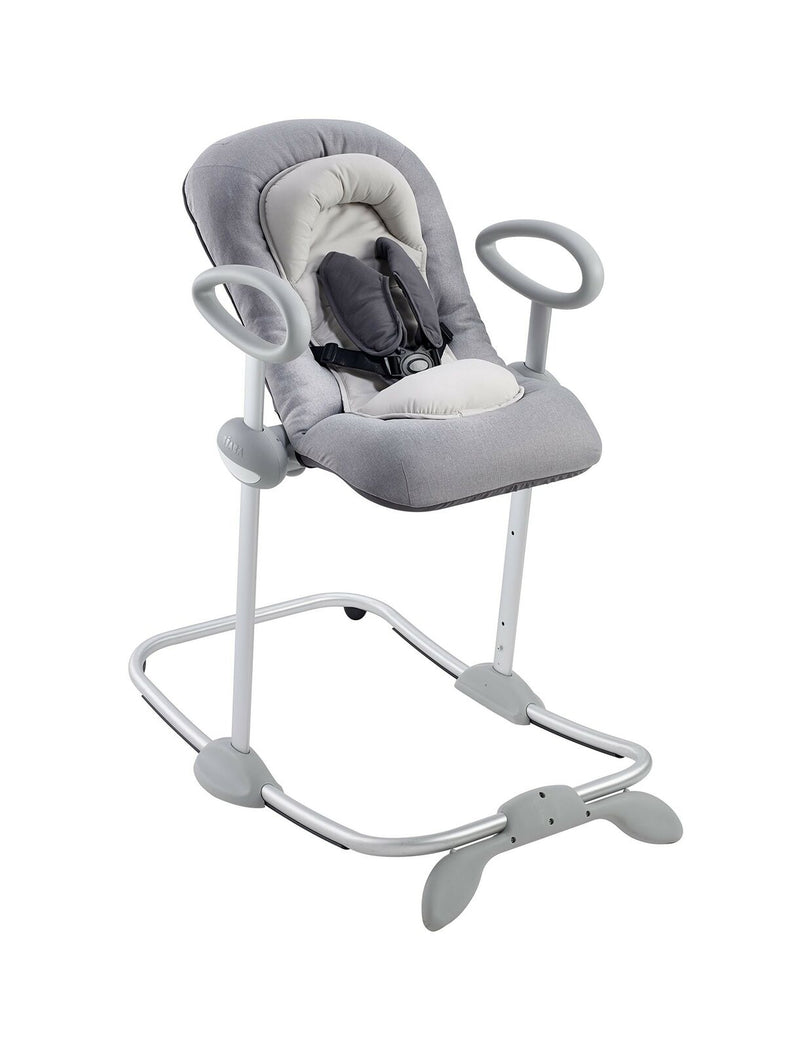 SILLA AJUSTABLE DE  BEBE CON MOVIL. (GRIS)