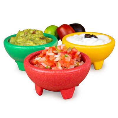 SET DE 3 BOWL PARA SALSA-ROJO/AMARILLO/VERDE