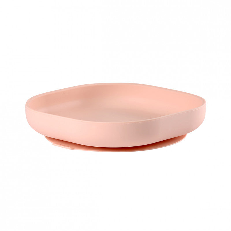 PLATO DE SILICONA PARA BEBE COLOR ROSA