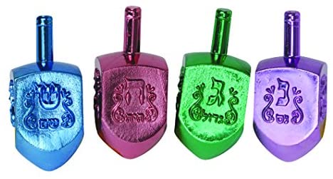 DREIDELS PEQUEÑOS DE METAL-MULTICOLOR