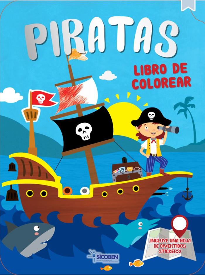 LIBRO DE ACTIVIDADES CON STICKER - PIRATAS