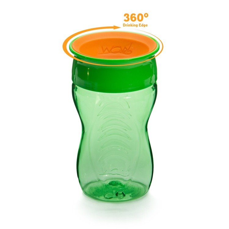 Vaso antiderrame para niño, verde