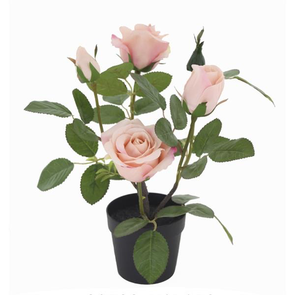 MACETERO CON PLANTA ARTIFICIAL(ECUADOR ROSE)