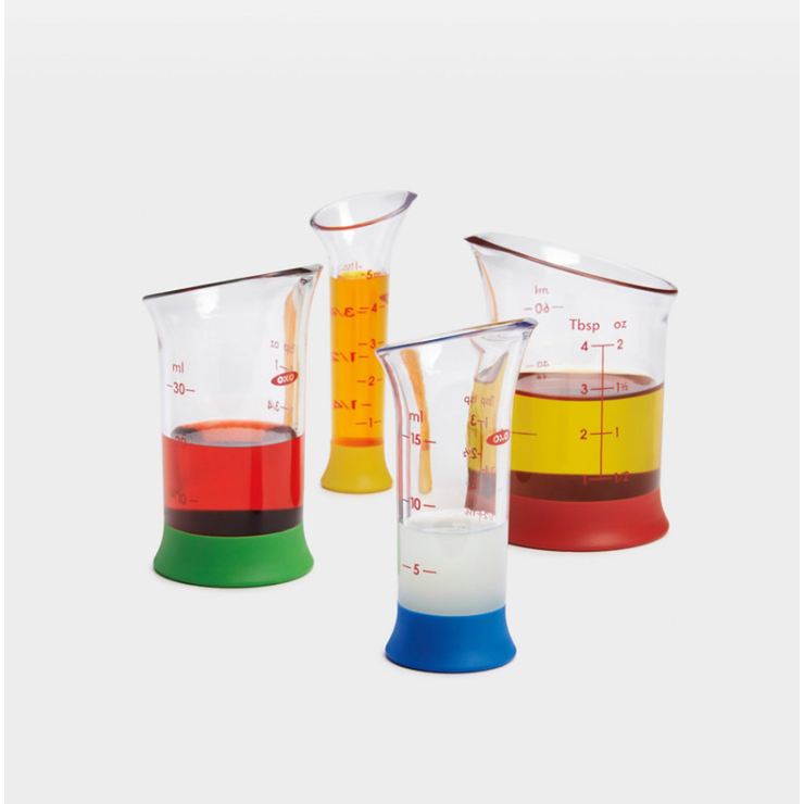 4 PIECE MINI MEASURING BEAKERS SET