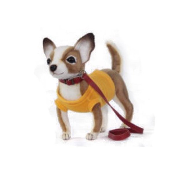 PELUCHE DE CHIHUAHUA SWETER AMARILLO-MARRON